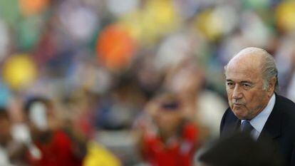 O presidente da FIFA, Sepp Blatter, domingo passado no Maracanã.