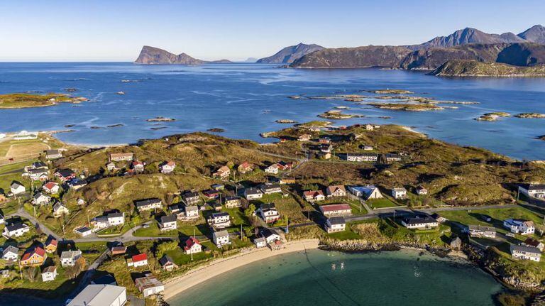Foto panorâmica da ilha de Sommar.