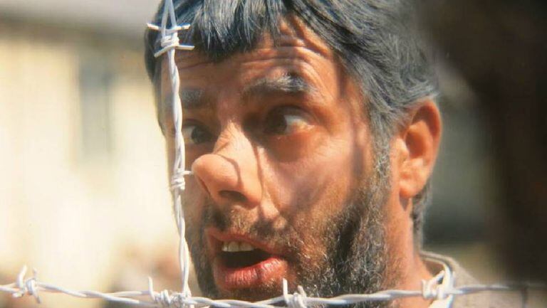 Jerry Lewis, em um fotograma no campo de concentração de ‘The Day The Clown Cried’