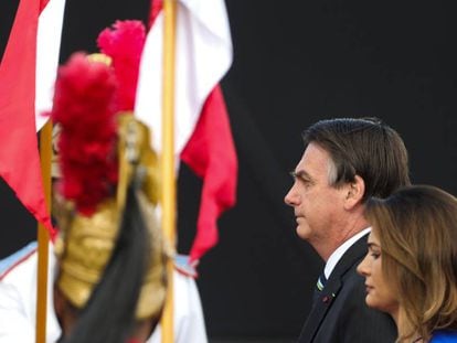 Jair e Michelle Bolsonaro no dia 17, em evento do Exército.