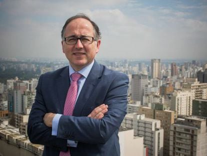O presidente da Iberia Luis Gallego em São Paulo.