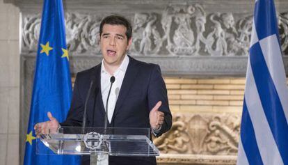Tsipras se dirige aos gregos ap&oacute;s referendo.