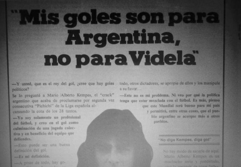 Entrevista antiga publicada por Mario Kempes em sua conta em Twitter.