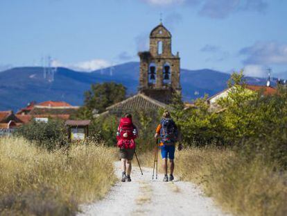Peregrinas no Caminho de Santiago.