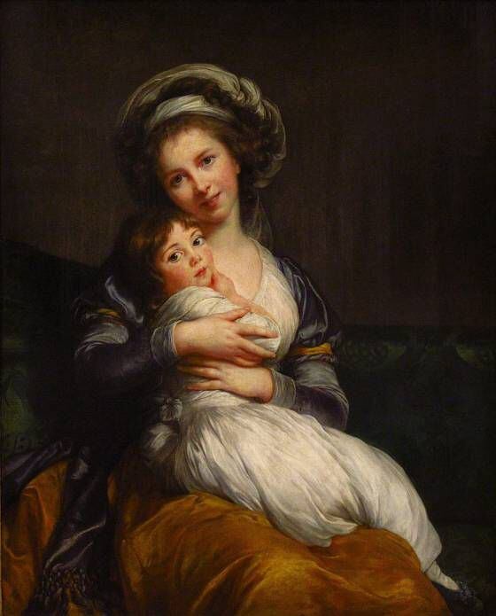 ‘Autorretrato de Marie Louise Élisabeth Vigée-Le Brun com Sua Filha’, 1786, no Museu do Louvre, em Paris.