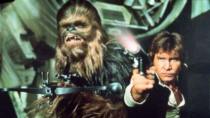 Ford e Chewbacca, em 'Star Wars'.