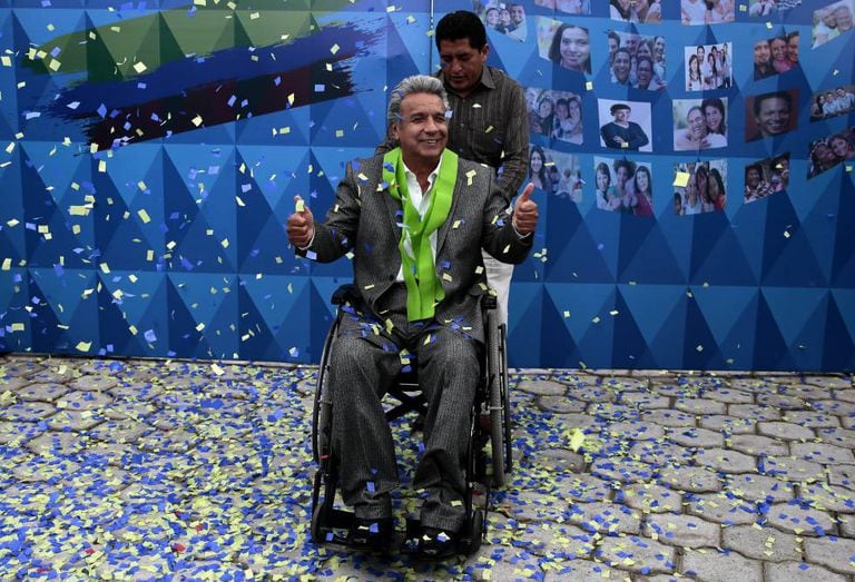 Lenín Moreno, vencedor das eleições no Equador, na terça-feira.