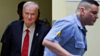 Ratko Mladic ao chegar à corte nesta manhã