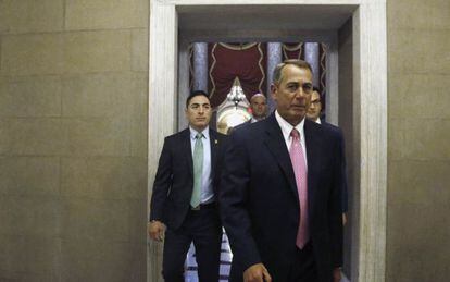 Boehner, esta terça-feira no Capitólio.