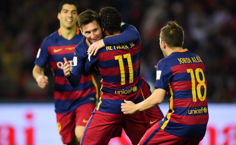 Messi comemora gol na final.