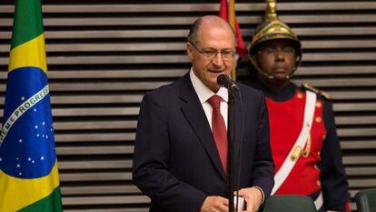 Alckmin discursa ao tomar posse.