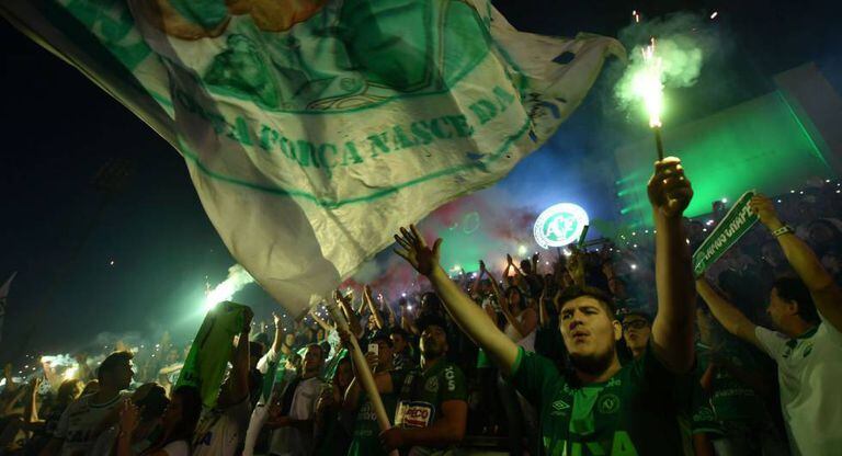 Tributo no estádio da Chapecoense.