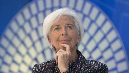Christine Lagarde, diretora-gerente do Fundo Monetário Internacional (FMI), ontem em Washington.