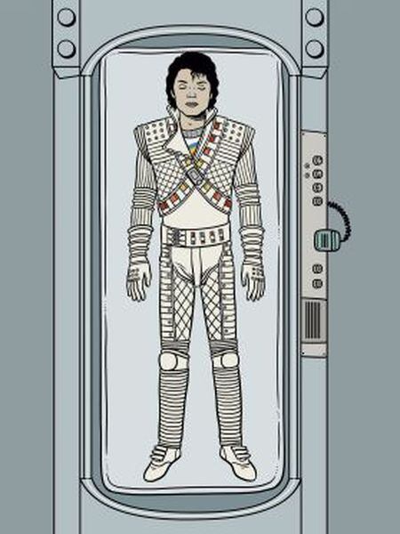 Michael Jackson, em uma ilustração de David Sánchez.