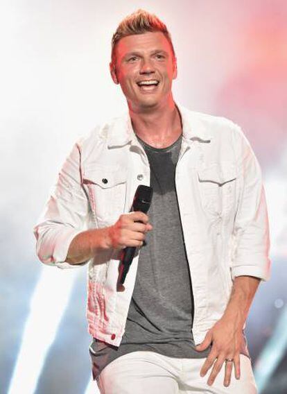 Nick Carter em um show em 2018.