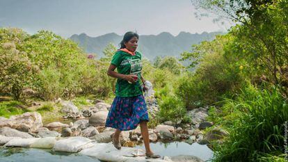 María Lorena Ramírez, de 22 anos, ao correr a UltraTrail Cerro Rojo, no México.