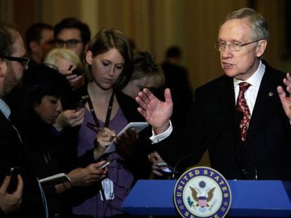 O líder da maioria democrata no Senado, Harry Reid