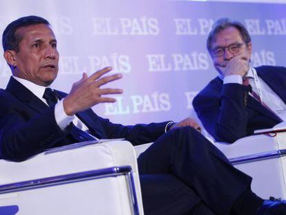 O presidente do Peru, Ollanta Humala, Juan Luis Cebrián.