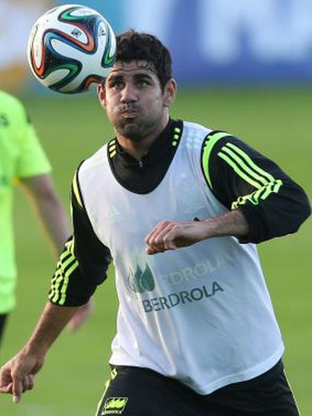 Diego Costa, durante um treinamento em Curitiba.
