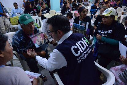 Visita da CIDH a Iguala, México, em setembro de 2015.