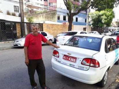 No Recife, o taxista Antonio Firmino da Silva diz que não aceita mais corridas de grandes distâncias.