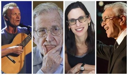 Sting, Noam Chomsky, Lilia Schwarcz e Caetano Veloso, nomes que assinam manifesto contra o Governo Bolsonaro.