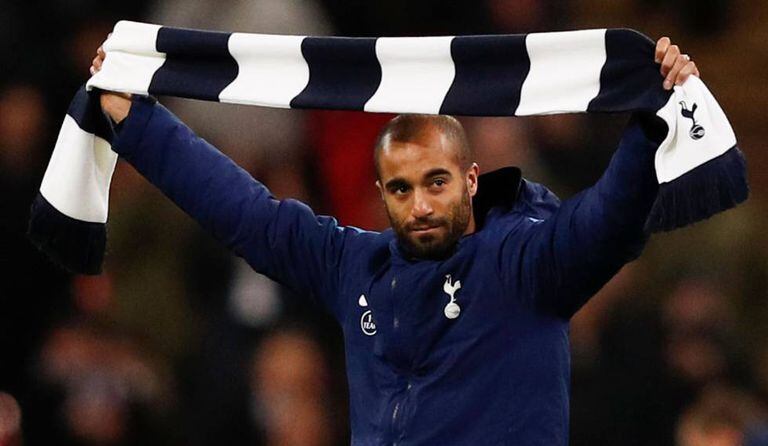 Lucas Moura, apresentado como novo jogador do Tottenham, uma das transferências do último dia da janela.