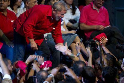 Lula em ato em São Paulo.