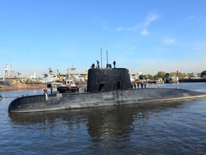 O submarino argentino desaparecido, em fotografia tirada em 2014.