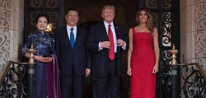 Xi Jinping com Donald Trump