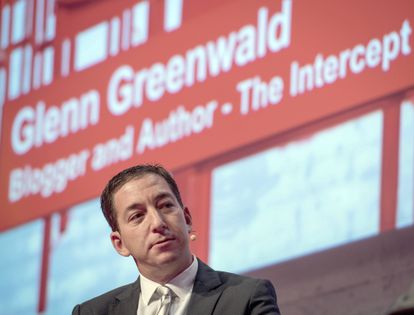 O jornalista Gleen Greenwald, em um evento na Alemanha em março de 2015. Ex-ministros comentam denúncia do MP brasileiro contra o fundador do The Intercept.