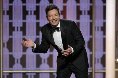 Jimmy Fallon durante a cerimônia de entrega do Globo de Ouro.
