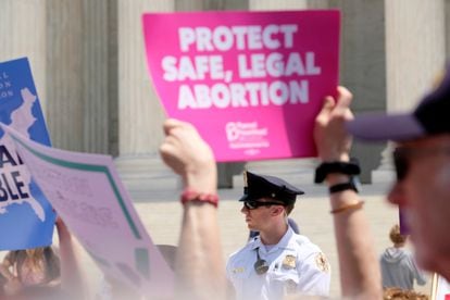 Protesto em defesa do aborto legal nos EUA, em maio de 2019.