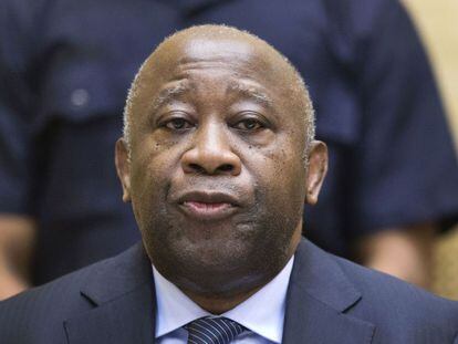 Laurent Gbagbo, em audiência em Haia, em 2013.