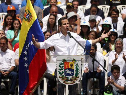 Juan Guaidó, durante evento em Caracas.