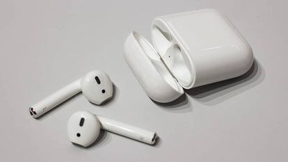Fones de ouvido sem fio da Apple.