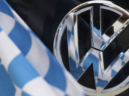 O logo da Volkswagen.