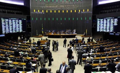O Plenário da Câmara dos Deputados, em Brasília. 
 
 