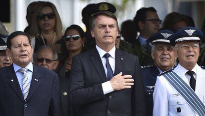 Bolsonaro durante um ato militar em setembro do ano passado.