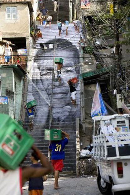 Acceso à favela Morro dá Provicência, no Rio de Janeiro.