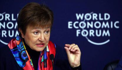 Kristalina Georgieva, diretora do FMI,  em Davos.