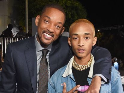 Will Smith e seu filho Jaden na estreia de ‘Bright’, em Los Angeles