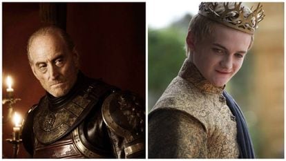 Tywin Lannister e Joffrey Baratheon.