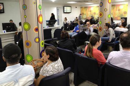 Sala de espera de um hospital particular de São Paulo.