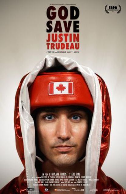 Cartaz do documentário 'God Save Justin Trudeau'.