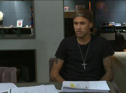 Neymar em entrevista ao 'Fantástico'.