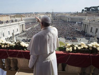 O Papa, neste domingo, no Vaticano.