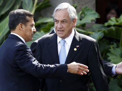Os presidentes do Peru e do Chile, no dia 30 de novembro.
