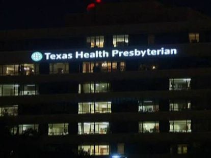 Fachada do hospital Presbiteriano de Dallas, onde o paciente com ebola se encontra isolado, no Texas.