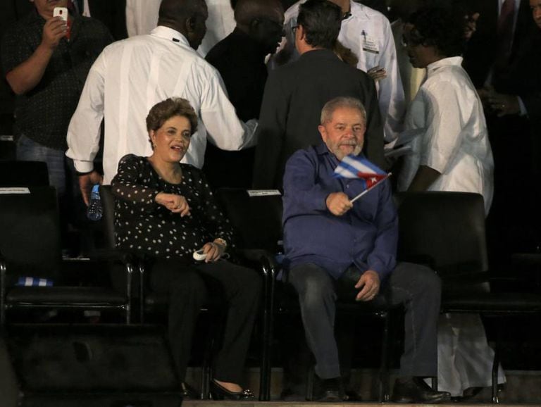 Dilma Rousseff durante tributo a Fidel Castro no domingo,4, em Cuba